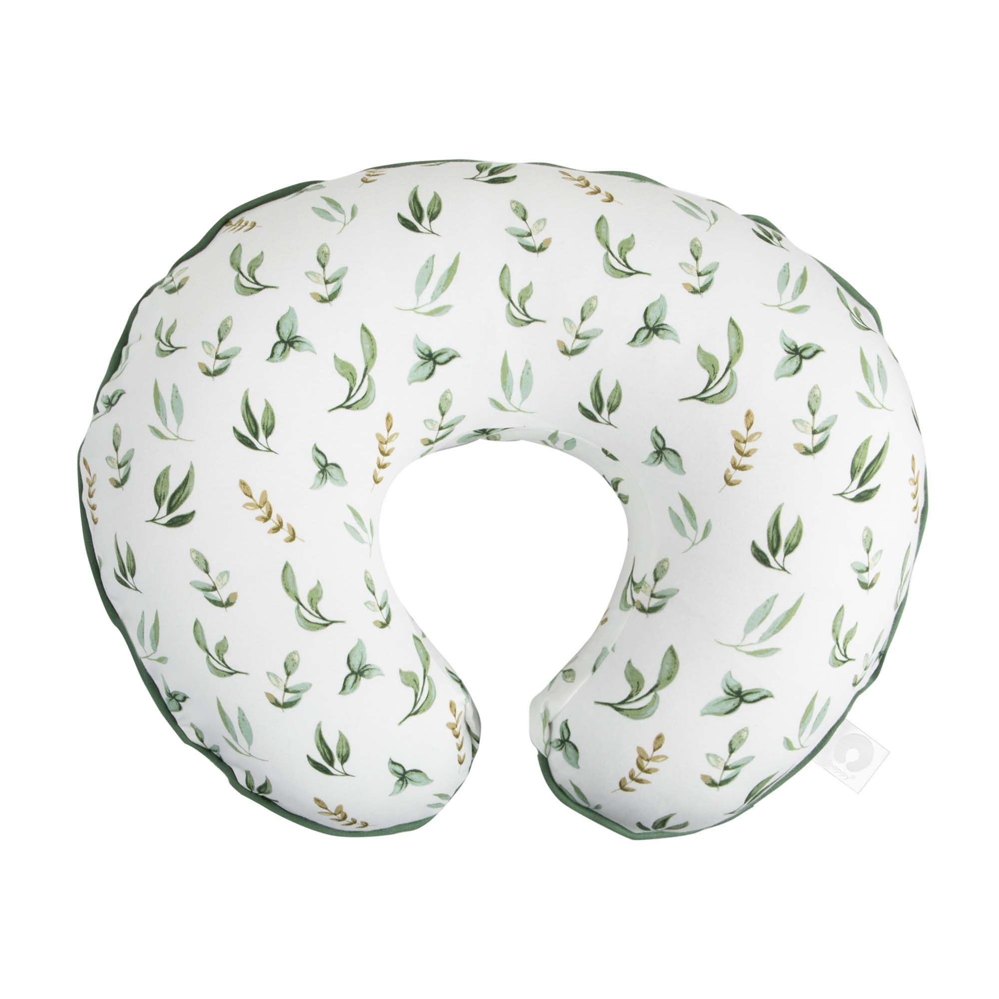 Boppy Organic Original Support Nursing Pillow Cover Green Little Leaves