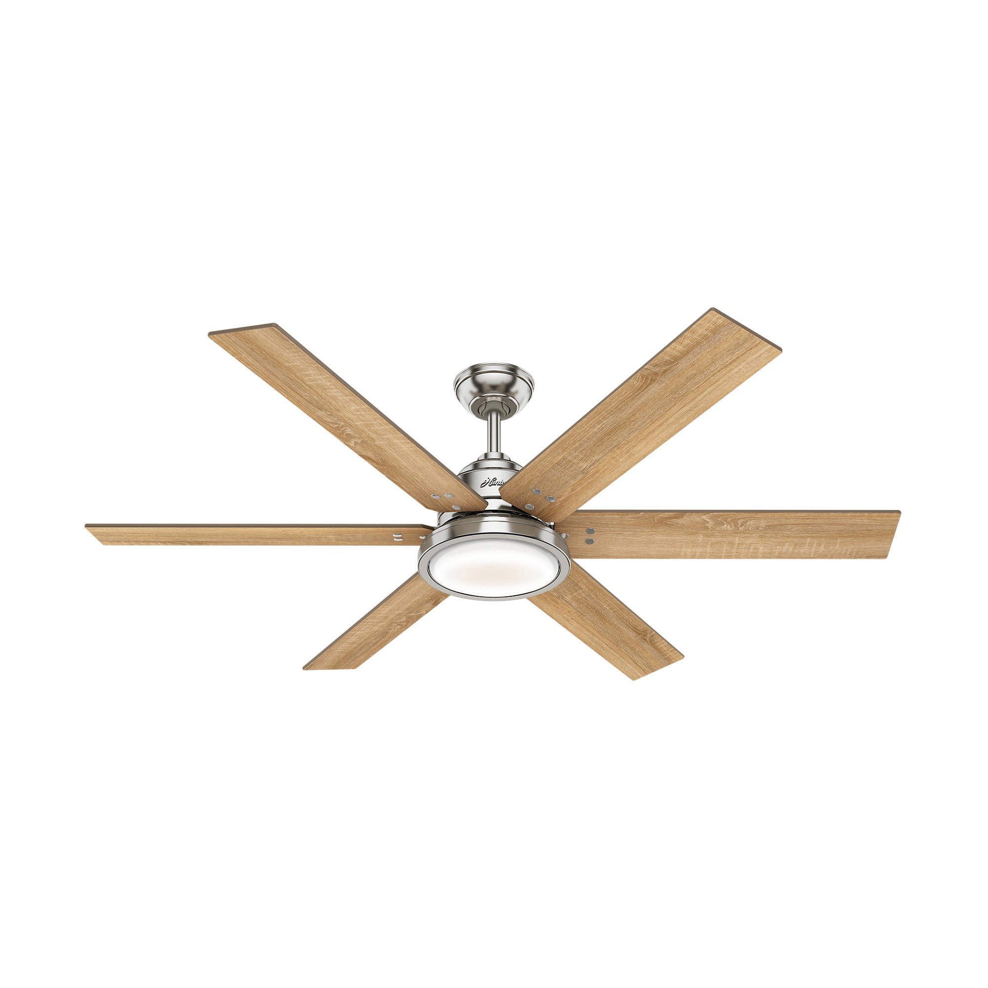 Warrant 60" Ceiling Fan w/ Light Kit Brushed Nickel