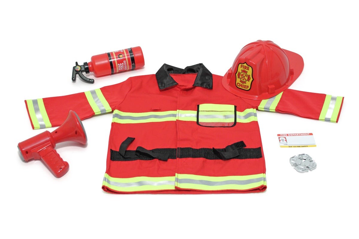 Fire Chief Role Play Costume Set Ages 3-6 Years