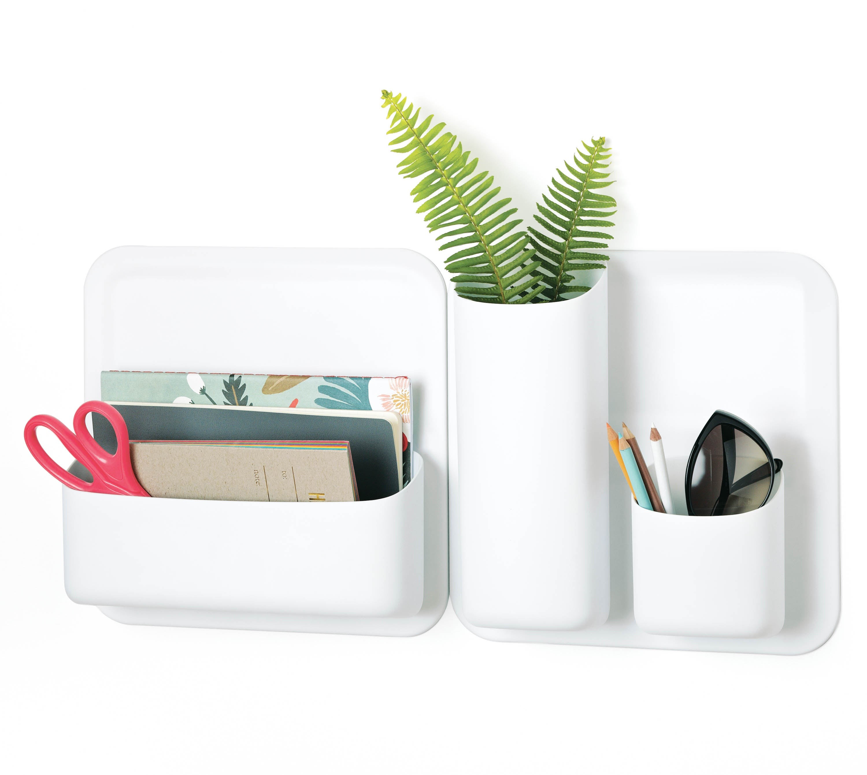 Perch 5pc Magnetic Wall Storage System White