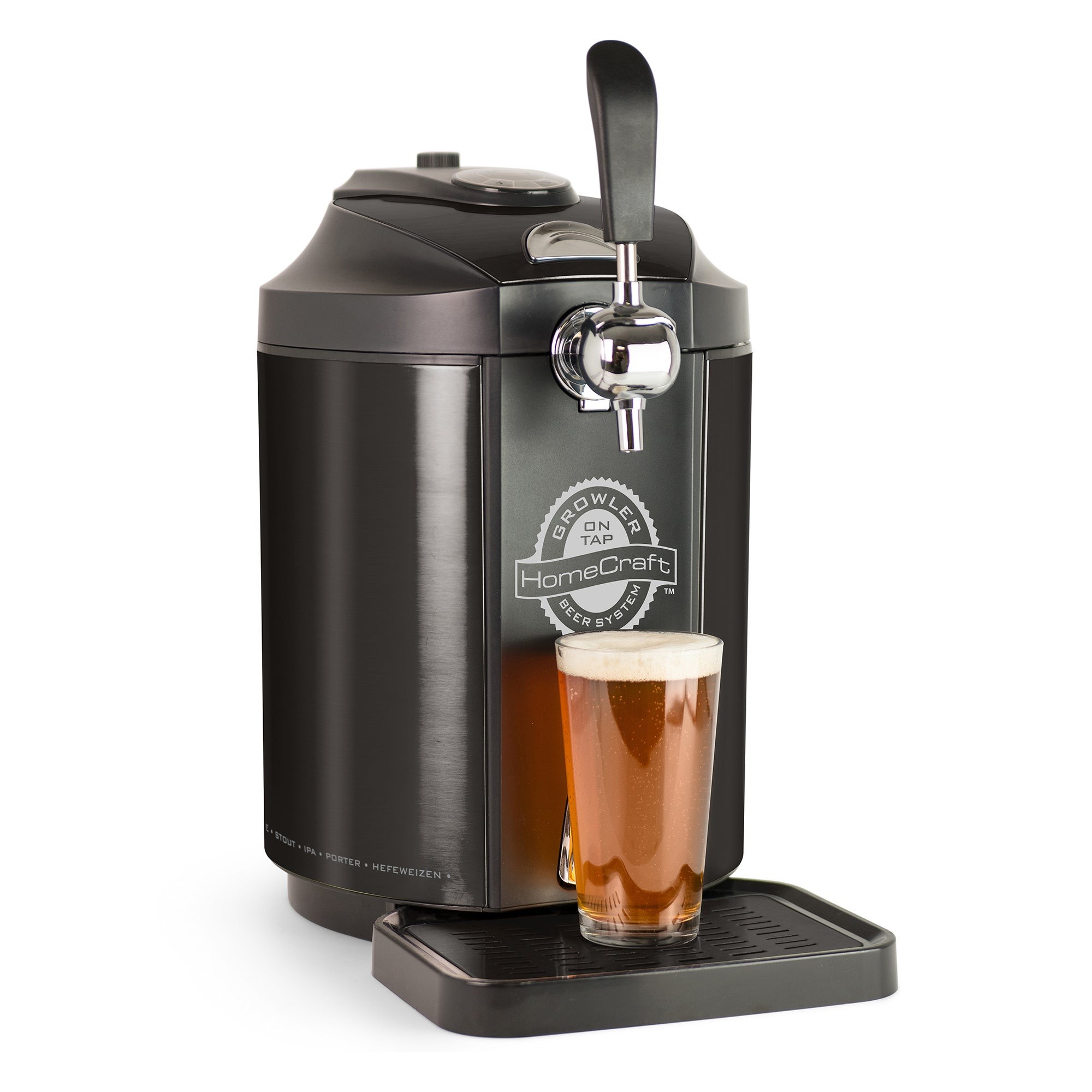 Black Stainless Steel Tap Beer Growler Cooling System