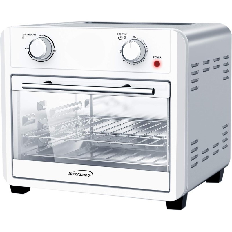 24-Quart Convection Air Fryer Toaster Oven with 60-Minute Timer - (Silver)