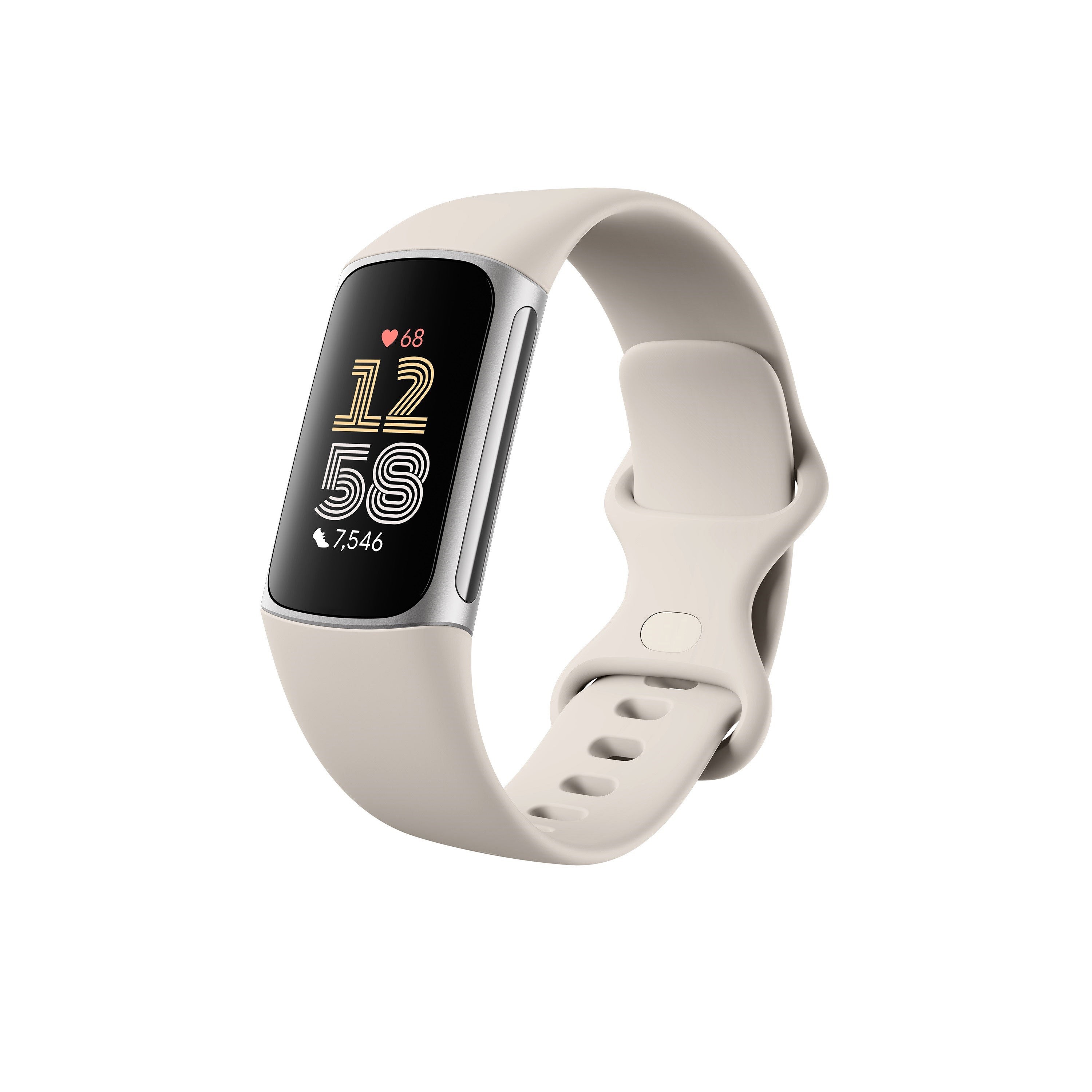 Charge 6 Fitness Tracker Porcelain/Silver Aluminum