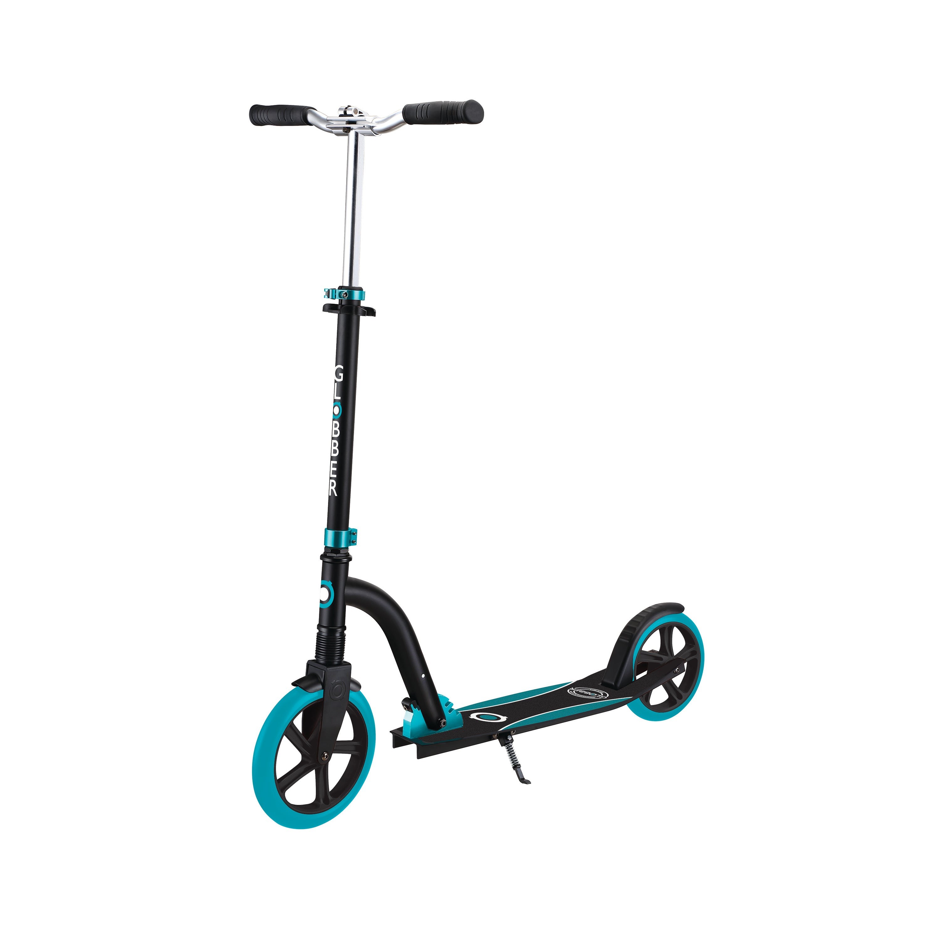 NL 230-205 Duo Big Wheel Folding Scooter - Ages 14+ Years Black/Teal