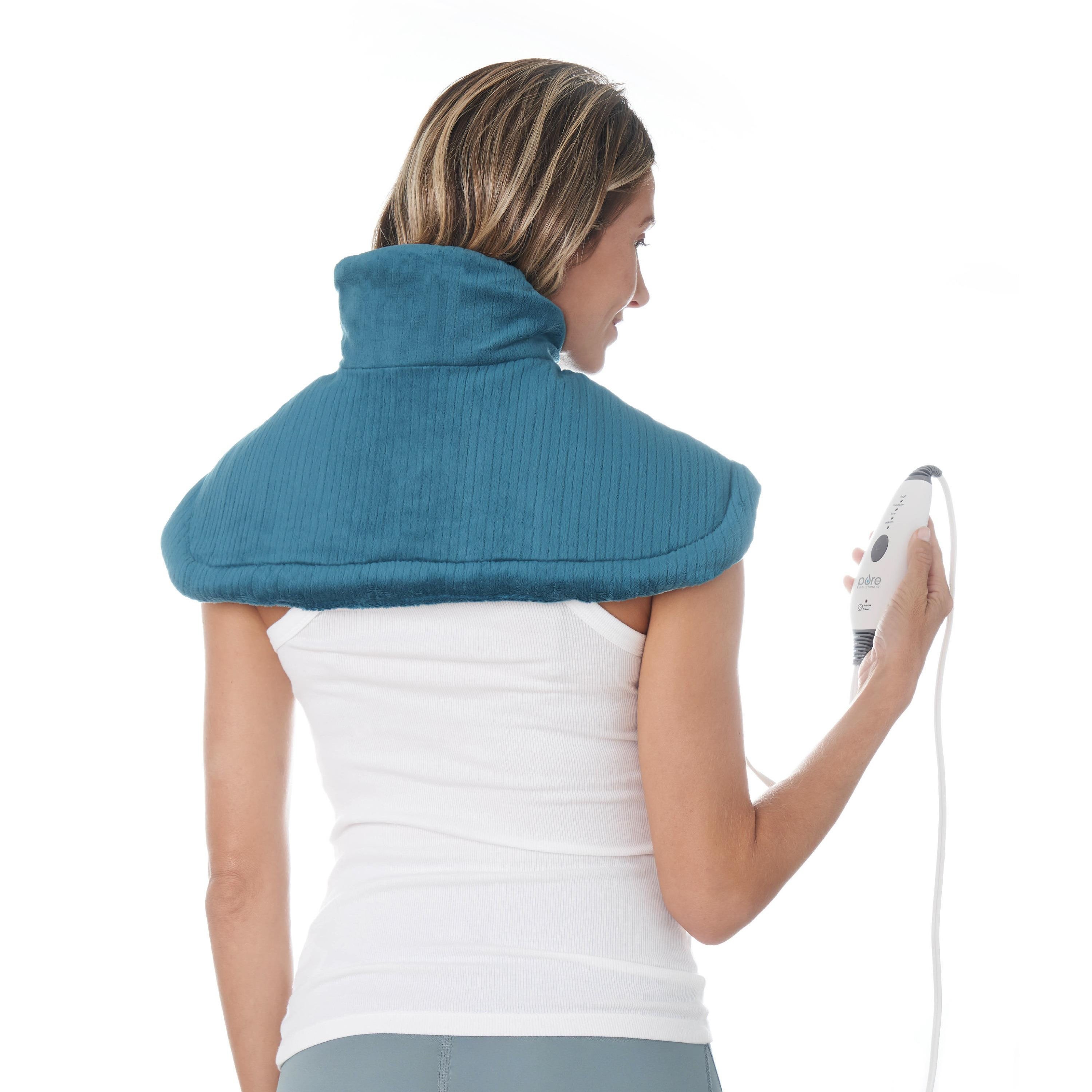 PureRelief Neck & Shoulder Heating Pad Blue