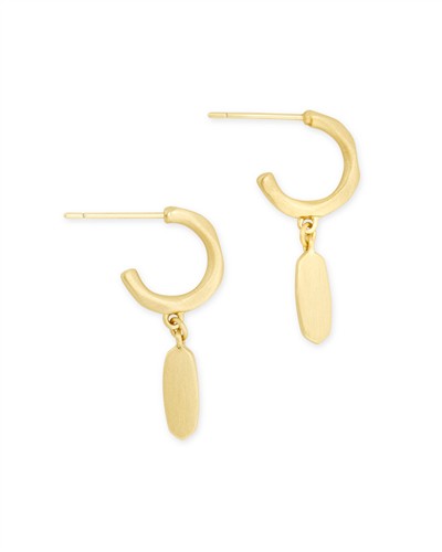 Kendra Scott Fern Huggie Gold Earrings