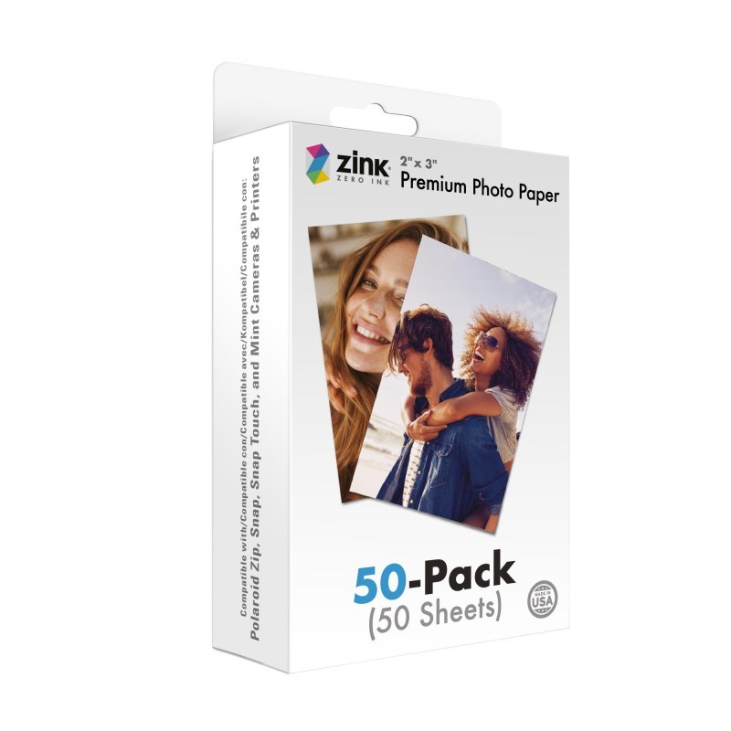 Photo Paper 2x3"(50 Pack) Compatible W/Polaroid Snap, Snap Touch, Zip & Mint Cameras & Printers