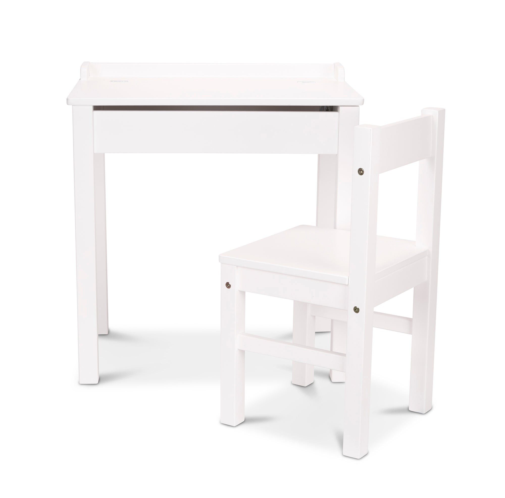 Kids Lift-Top Desk and Chair White