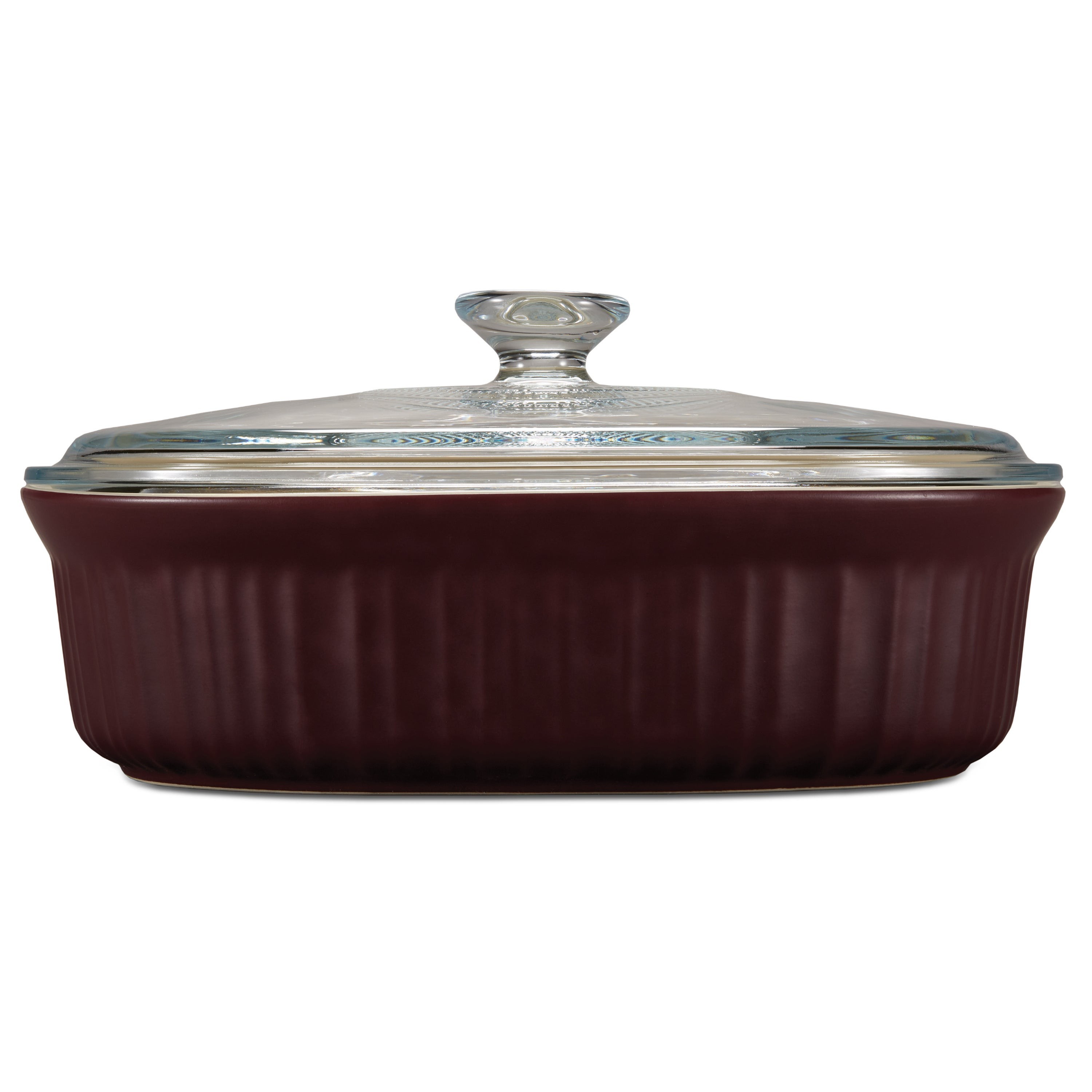 French Colors 2.5qt Oval Baking Dish w/ Lid Cabernet