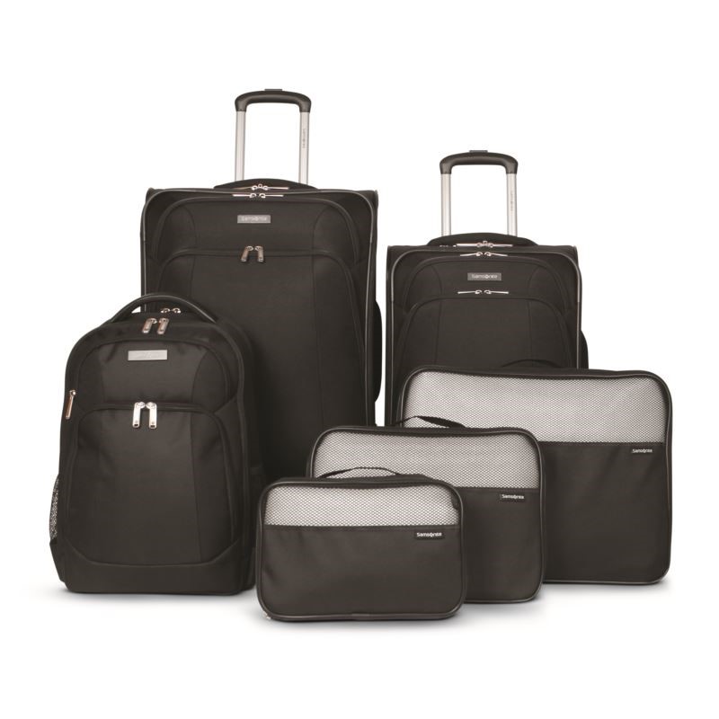 4-Piece Dymond Family Vacation Luggage Set - (Black)