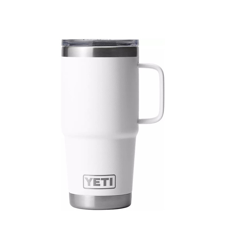YETI Rambler 20 oz. Travel Mug with Stronghold Lid - white