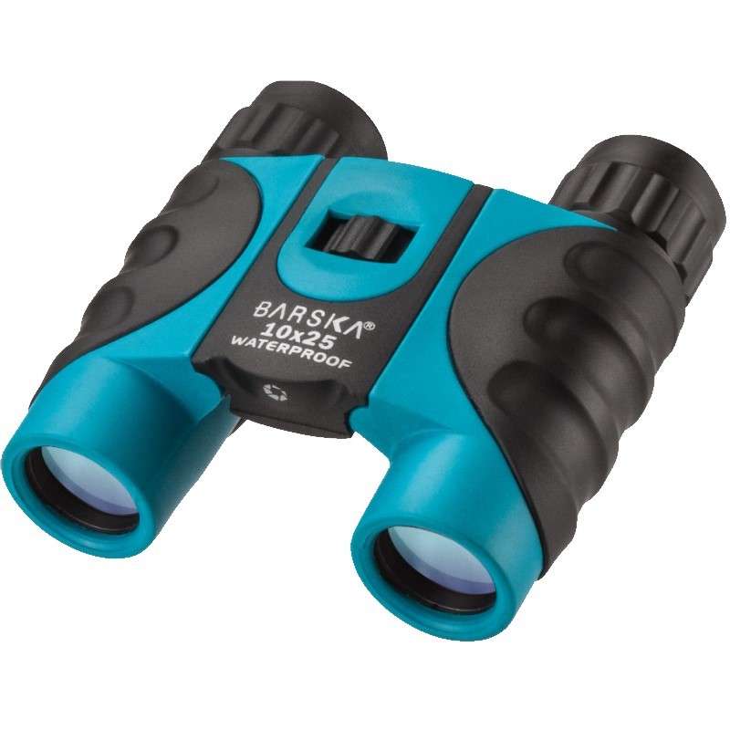 10x25 Blueline Compact Waterproof Binoculars - (Blue)