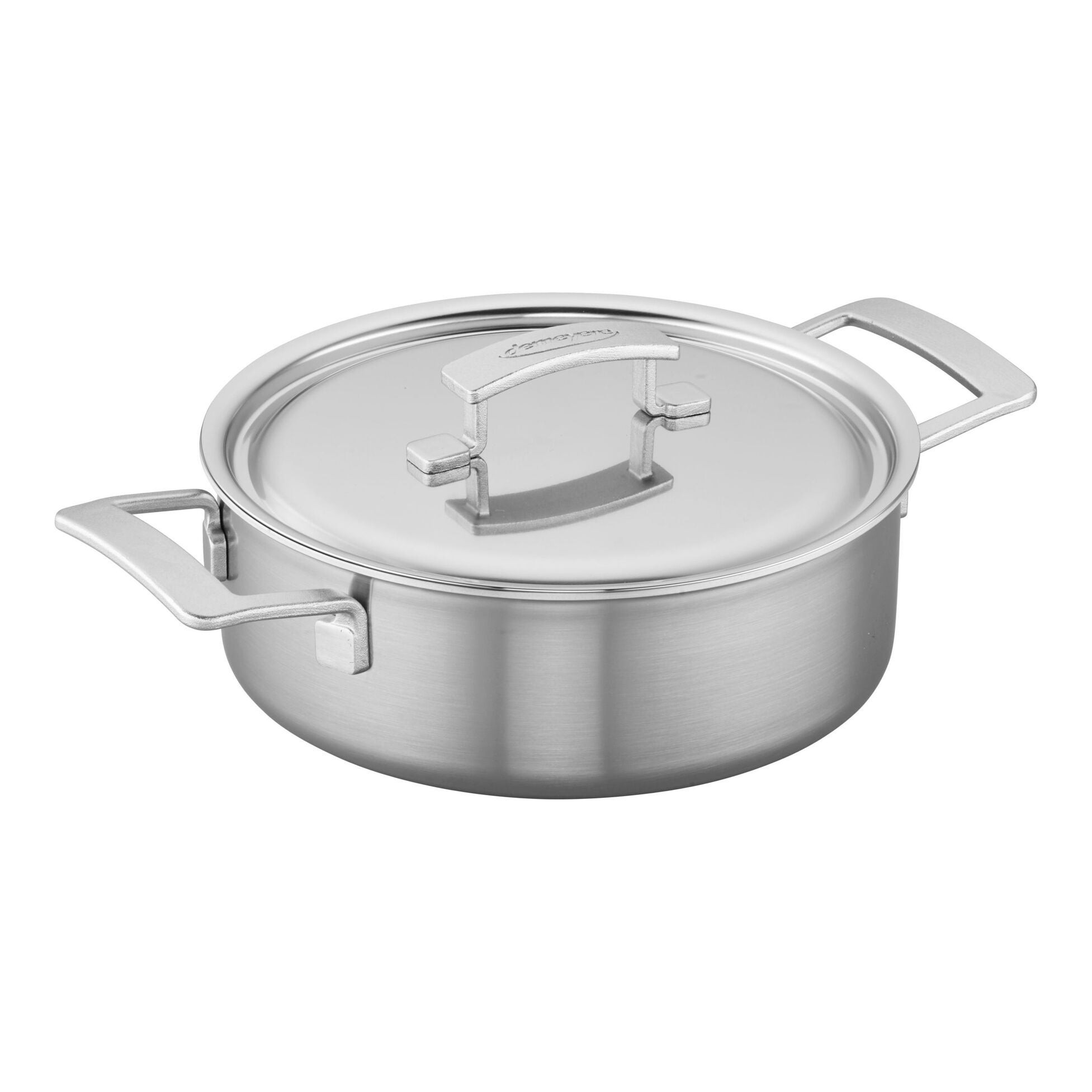 Industry 5-Ply 4qt Stainless Steel Deep Saute Pan w/ Double Handles