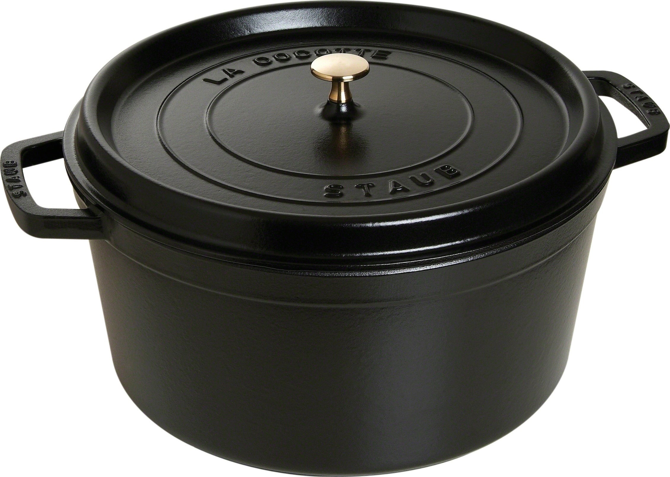 13.25qt Cast Iron Round Dutch Oven Matte Black