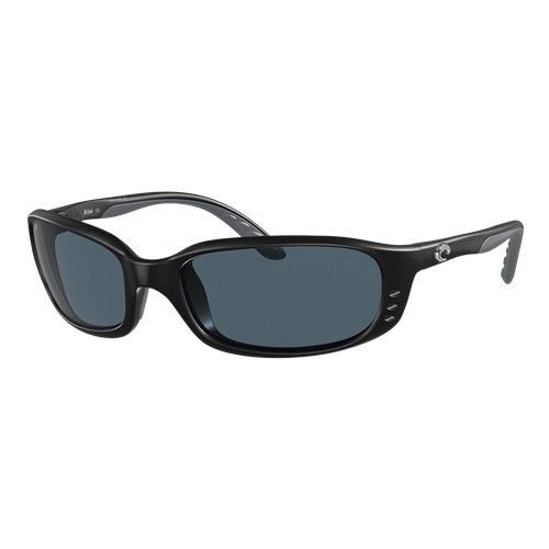 Costa Brine Sunglasses Matte Black/Gray 580P, Size 59 frame