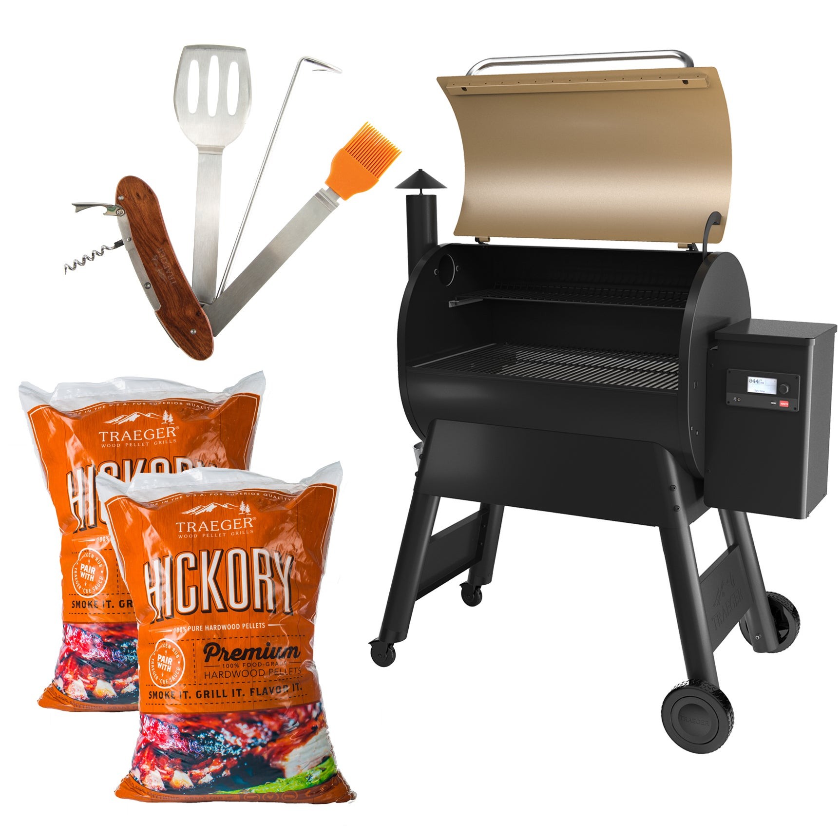 Pro 780 Smart Pellet Grill Bronze w/ Hickory Pellets