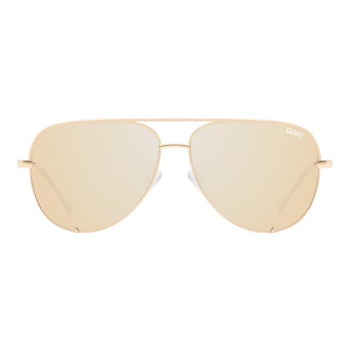 Quay Polarized High Key Extra Large Sunglasses, Gold/Gold Polarized Gold/Gold Polarized