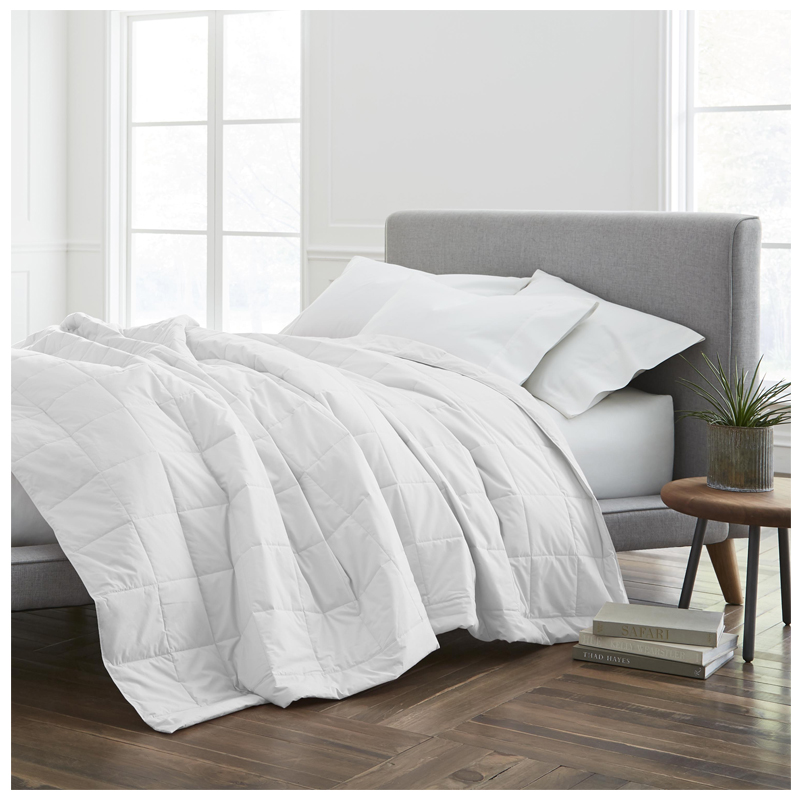 Cotton Filled King White Blanket