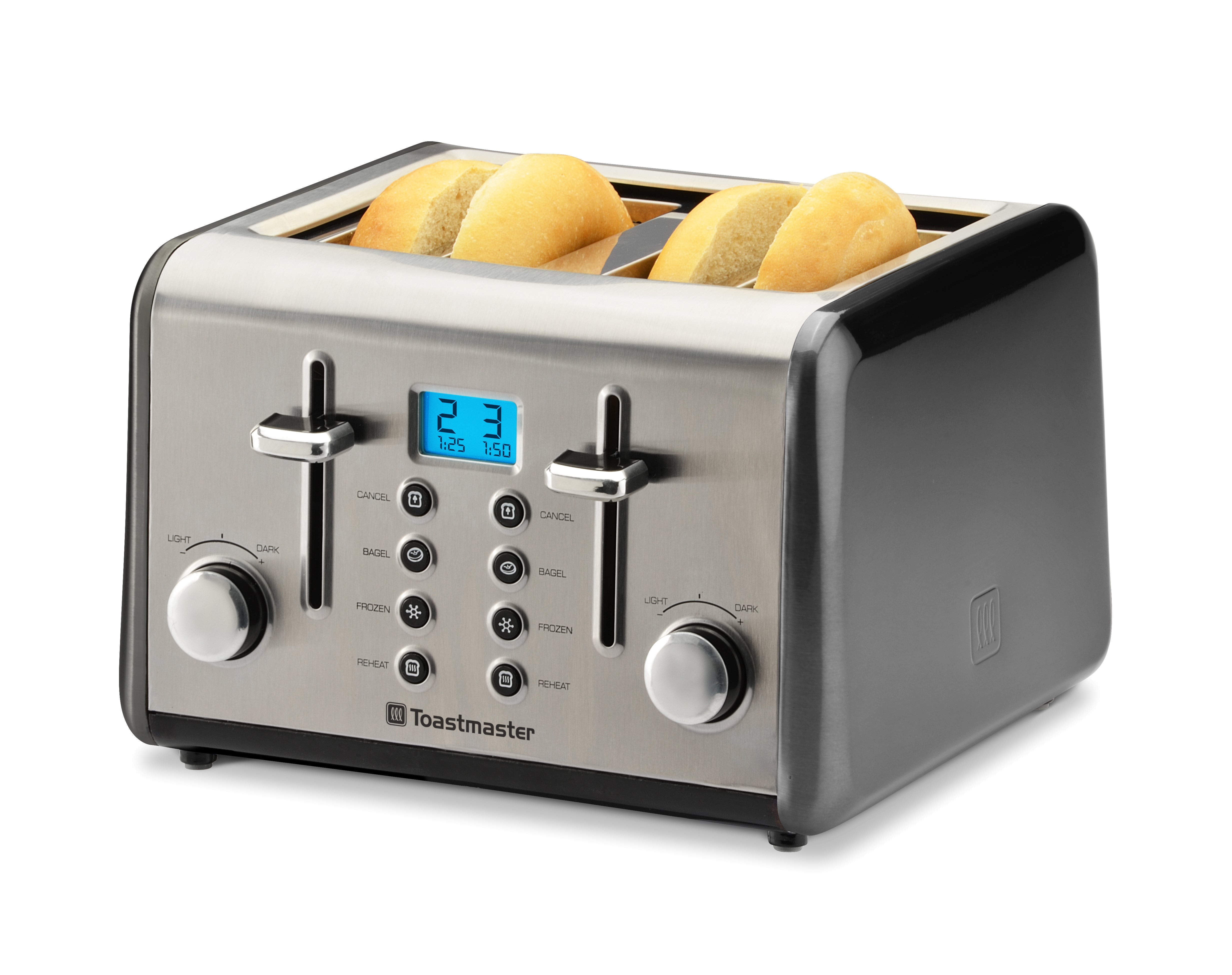 4 Slice Deluxe Stainless Steel Toaster w/ LCD Display