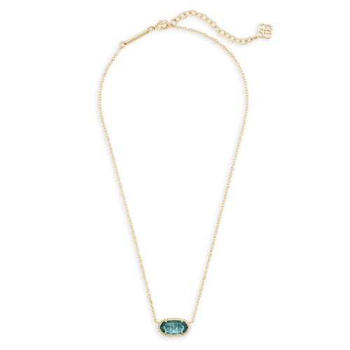 Kendra Scott Elisa Gold Short Pendant Necklace, London Blue