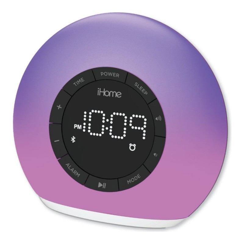 Color Changing BT FM Clock Radio with USB Charge