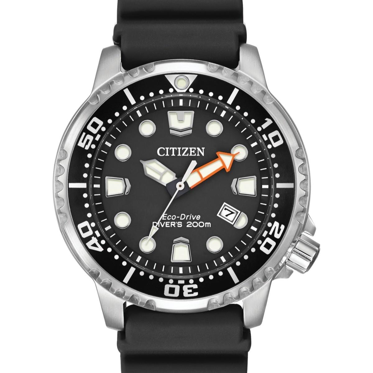 Citizen Watch  Men's Promaster Dive 4 Eco-Drive Polyurethane Strap watch, Black dial