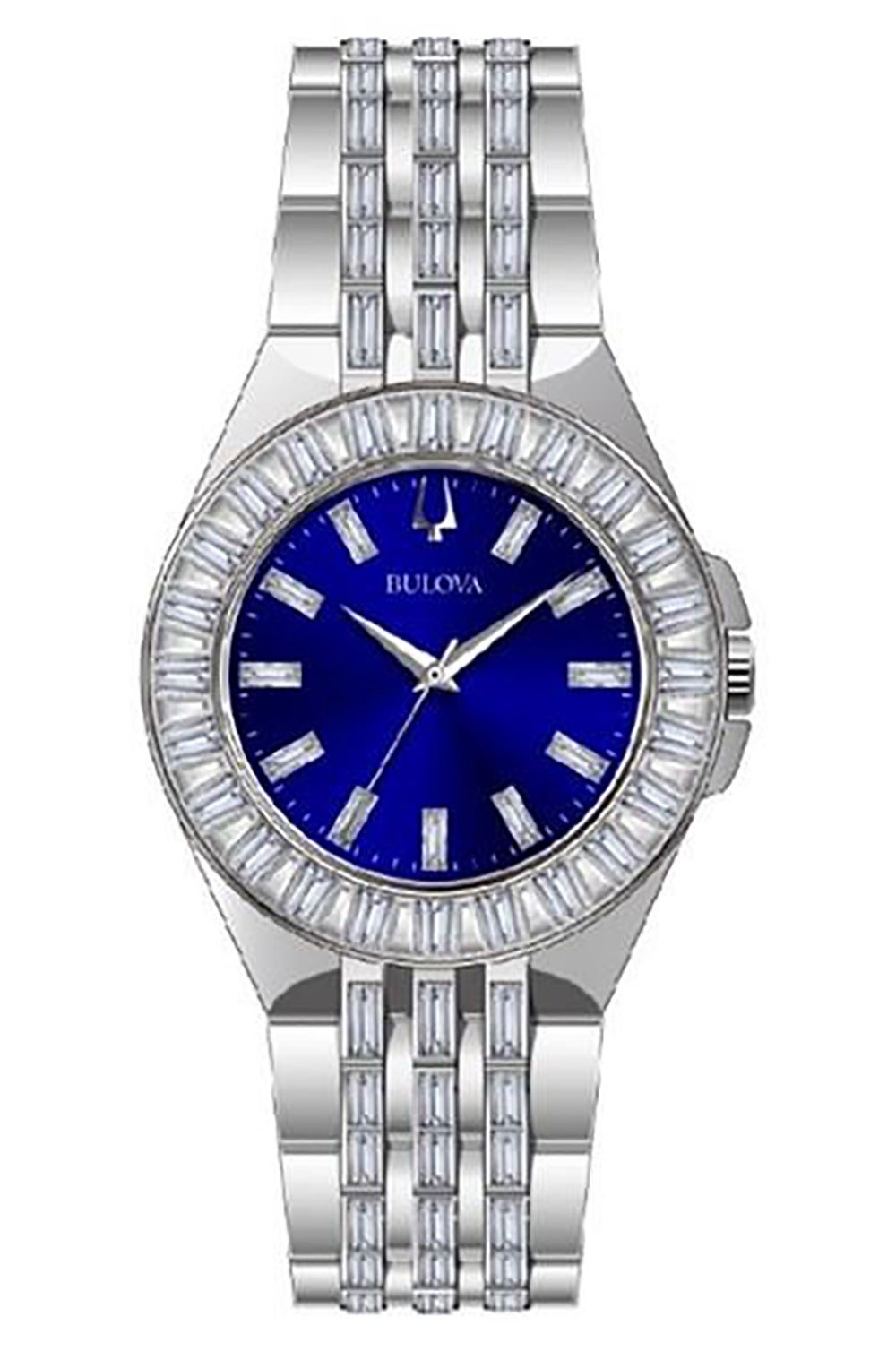 Ladies  Phantom Crystal Silver-Tone Stainless Steel Watch Blue Dial