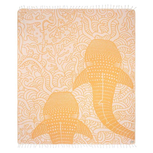 Sand Cloud Whale Shark  XL Towel Sunflower