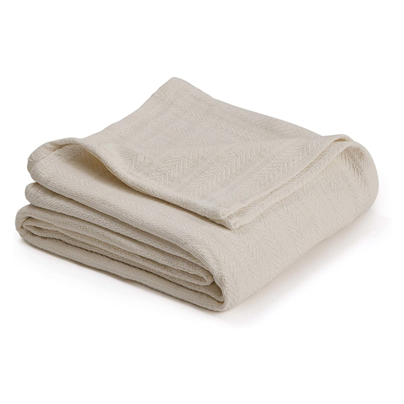 Cotton Woven King Blanket - (Ecru)