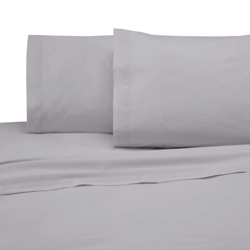 225 Thread Count Standard Pillowcase Pair - (Light Gray)