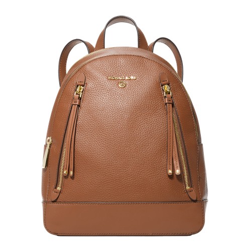 Michael Kors Brooklyn Medium Pebbled Leather Backpack, Luggage
