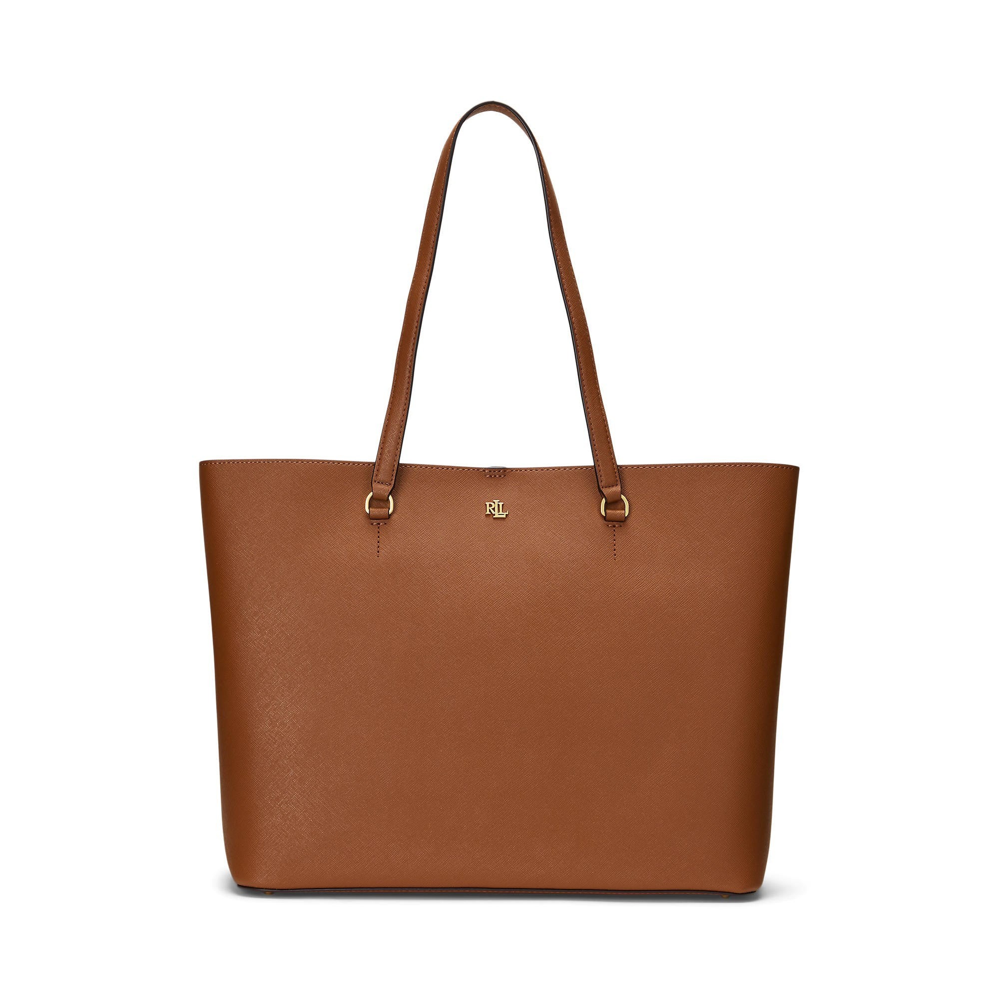 Karly Crosshatch Leather Large Tote Tan