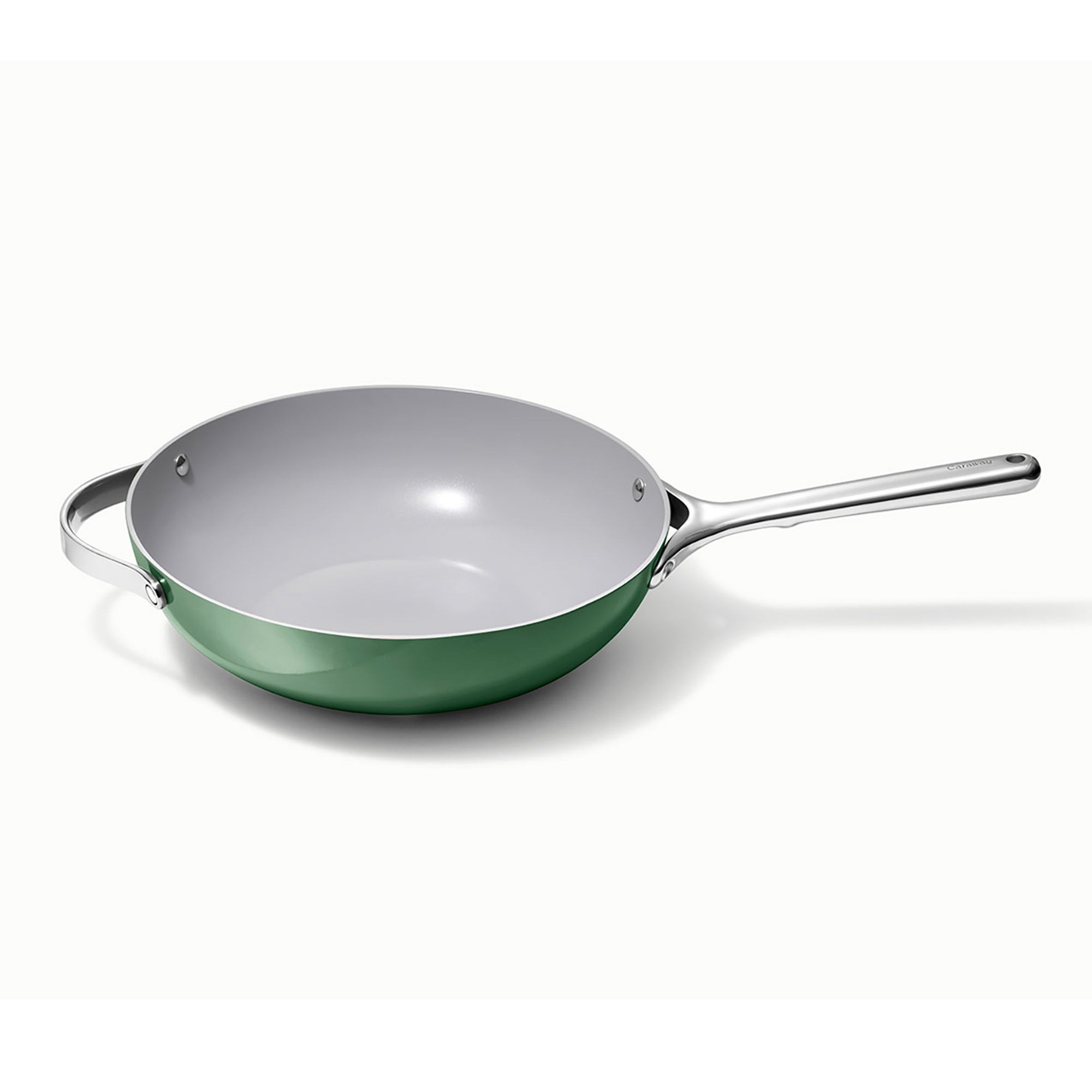 12" Nonstick Ceramic Stir Fry Pan Sage