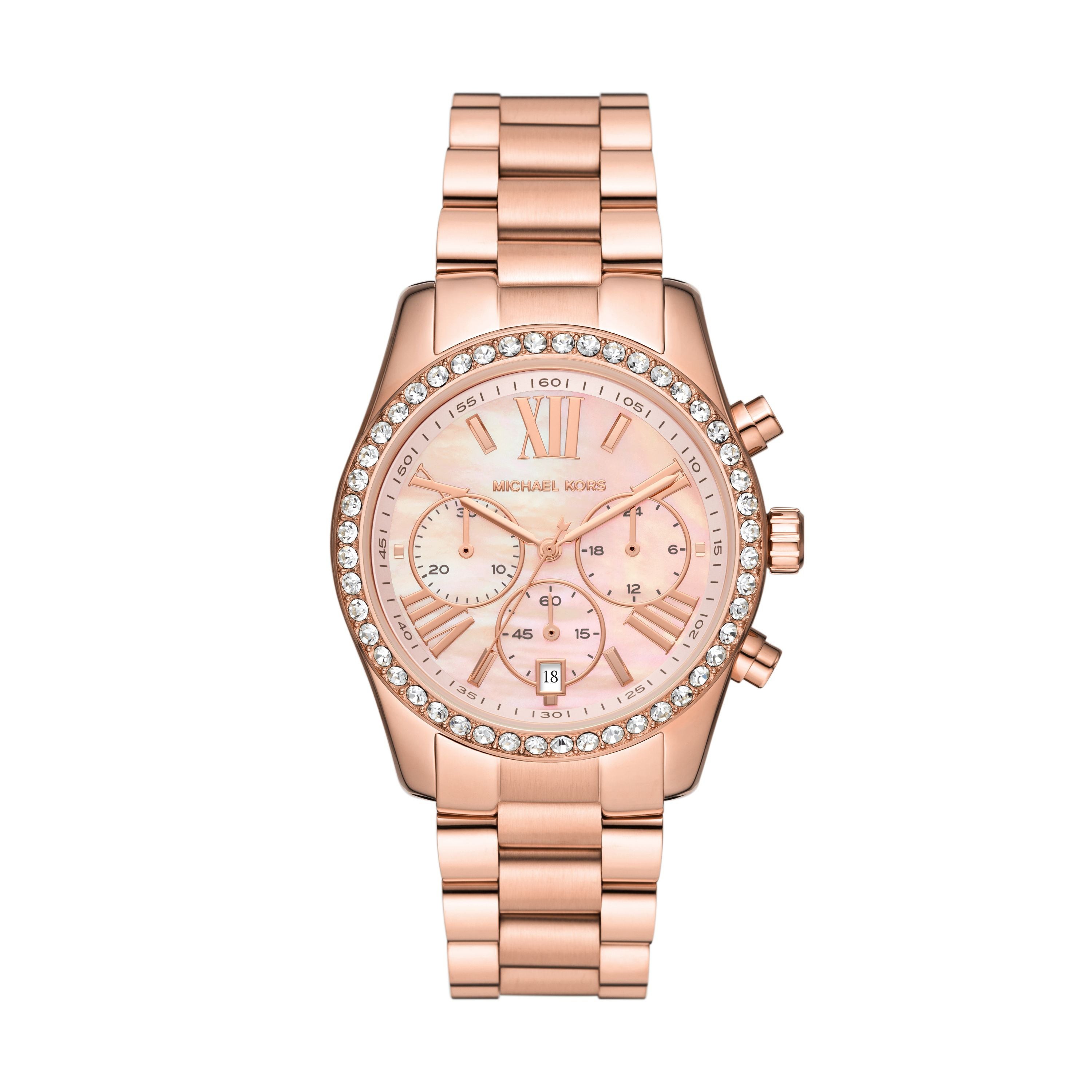 Ladies Lexington Rose Gold-Tone Stainless Steel Watch Rose Gold Dial